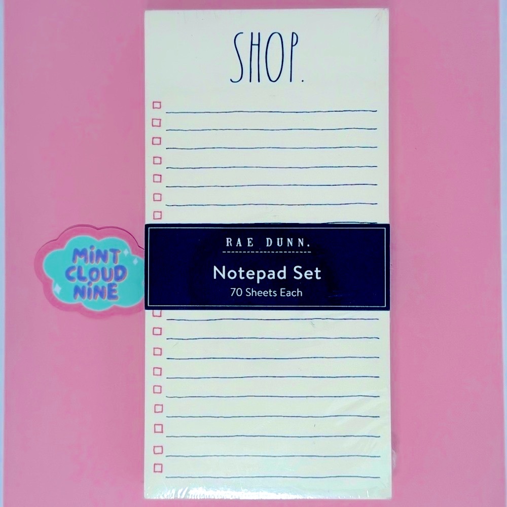 🍋3/$30🍋 2PC SET: RAE DUNN SHOPPING & TO DO MODERN FARMHOUSE STATIONARY NOTE PADS